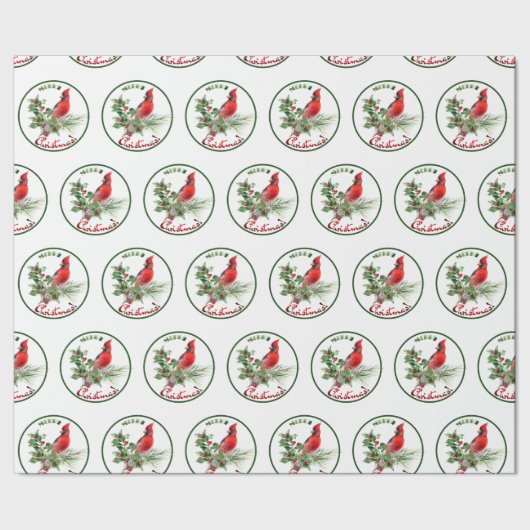 Papier Cadeau Holly Jolly Bonjour Noël (Couture)