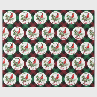 Papier Cadeau Holly Jolly Bonjour Noël