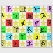 PAPIER CADEAU HOLLY JOLLY GYMNASTICS NOËL (Plat)