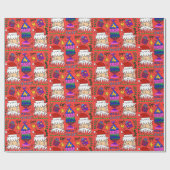 Papier Cadeau Holly Jolly Santa Wrapping Paper (Plat)