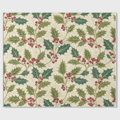 Papier Cadeau Holly Whimsy (Plat)