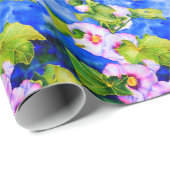 Papier Cadeau Hollyhocks (Coin rond)