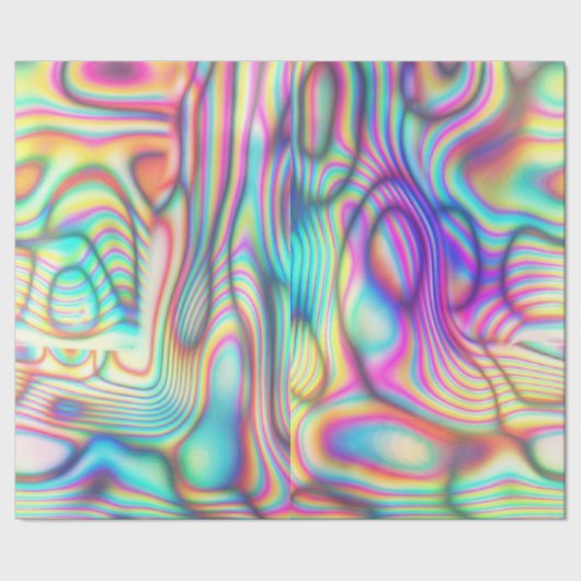 Papier Cadeau Holographie couleur Trippy Holo (Couture)