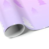 Papier Cadeau Holographie élégante du motif de Noël (Coin rond)