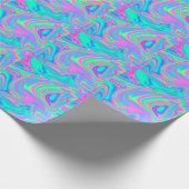 Papier Cadeau Holographie Iridescente : Neon Marbled Texture (Coin)