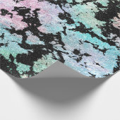 Papier Cadeau Holographie moderne et Parties scintillant noire i (Coin)