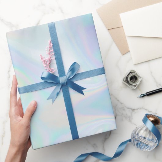Papier Cadeau Holographique Iridescente mignonne Vacances Modern (Cadeaux)