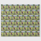 Papier Cadeau Holstein sur une clôture agricole (Plat)