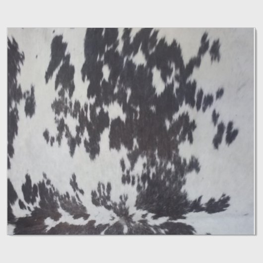 Papier Cadeau Holstein Vache Faux Cuir Caché naturel (Plat)