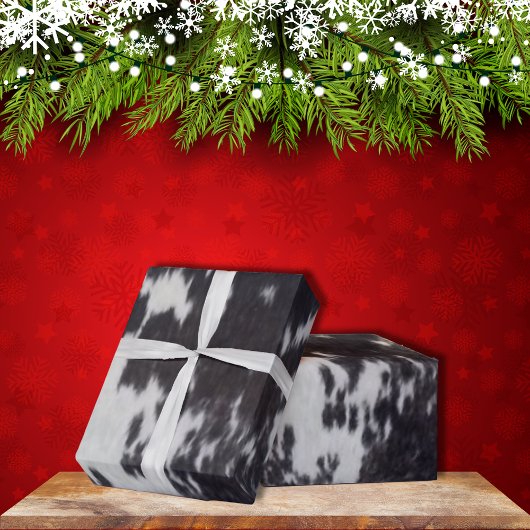 Papier Cadeau Holstein Vache Faux Cuir Caché naturel