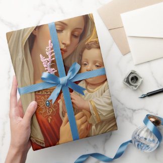 Papier Cadeau Holy Family Christmas Wrapping Paper For gift pack
