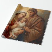 Papier Cadeau Holy Family Christmas Wrapping Paper For gift pack (Déroulé)