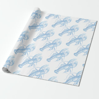 Papier Cadeau Homard bleu