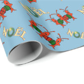 Papier Cadeau Homard mignon Noel d'écrevisses de Caroling (Coin rond)