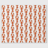 Papier Cadeau Homard rouge (Plat)