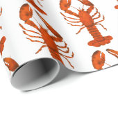 Papier Cadeau Homard rouge (Coin rond)