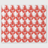 Papier Cadeau Homard rouge (Plat)