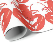 Papier Cadeau Homard rouge (Coin rond)