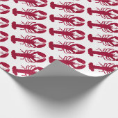 Papier Cadeau Homard rouge nautique (Coin)