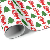 Papier Cadeau Homards de Noël (Coin rond)