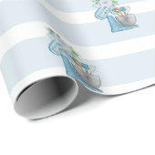 Papier Cadeau Home Bakery Blue Mixer (Coin rond)