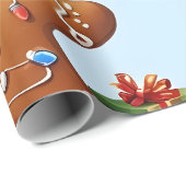 Papier Cadeau Homme de pain d'épices (Coin rond)