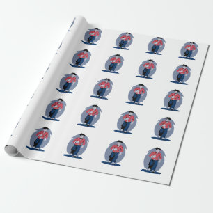 Papier Cadeau Homme en colère marchant