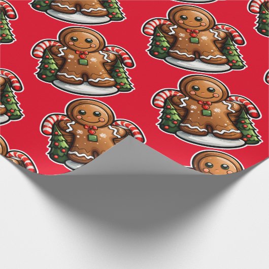 Papier Cadeau Homme en pain d'épices avec sucres de canne (Coin)