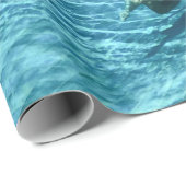 Papier Cadeau Homme en piscine le matin (Coin rond)