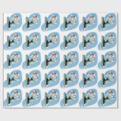 Papier Cadeau Homme frais de snowboarding (Plat)