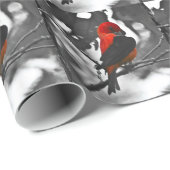 Papier Cadeau Homme Scarlet Tanager (Coin rond)