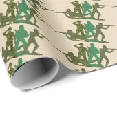 Papier Cadeau Hommes d'action de l'Armée verte (Coin rond)