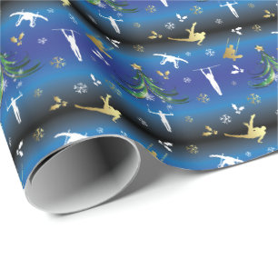 Papier Cadeau Hommes Gymnastique Arbre de Noël