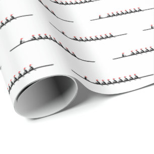 Papier Cadeau Hommes Santa Hat Rowing Rowers Équipe #4