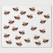 Papier Cadeau Honey Bee Flying (Plat)