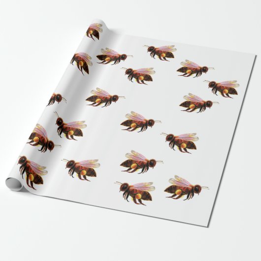 Papier Cadeau Honey Bee Flying (Déroulé)