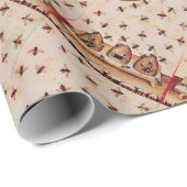 PAPIER CADEAU HONEY BEE, MAINTIEN DE L'OEUVRE - FOURNITURES DE M (Coin rond)