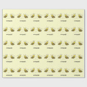 Papier Cadeau Honey Bees with Heart Félicats ! (Plat)