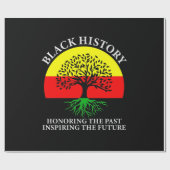 Papier Cadeau Honoring Past Inspiring Future Black History Month (Plat)