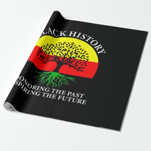 Papier Cadeau Honoring Past Inspiring Future Black History Month (Déroulé)