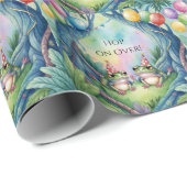 Papier Cadeau Hop On Over Birthday Party  (Coin rond)