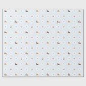 Papier Cadeau Hopping au printemps - Bleu (Plat)