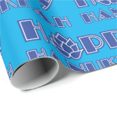 Papier Cadeau Hoppy Hanoukka (Coin rond)