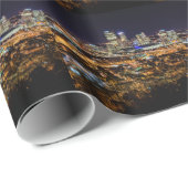 Papier Cadeau Horizon de Pittsburgh la nuit (Coin rond)