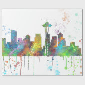 PAPIER CADEAU HORIZON DE SEATTLE WASHINGTON (Plat)
