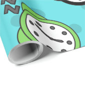 Papier Cadeau Horloge réveil bleu motif (Coin rond)