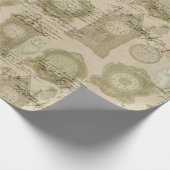 Papier Cadeau Horloges et hibou antiques (Coin)