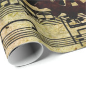 Papier Cadeau Horloges grunges et vitesses de Steampunk (Coin rond)