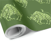 Papier Cadeau Horoscope Zodiac Motif Étoile verte Taurus (Coin rond)