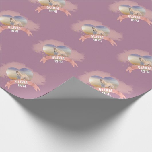 Papier Cadeau Horse fête d'anniversaire (Coin)